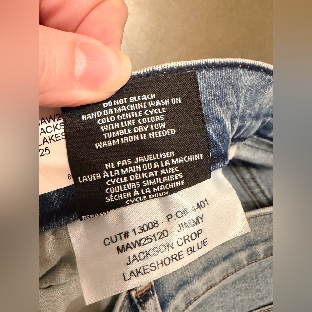 NEW Modern American Jackson Full Crop in Lakeshore Women's Jeans Sz 25 - Picture 6 of 11